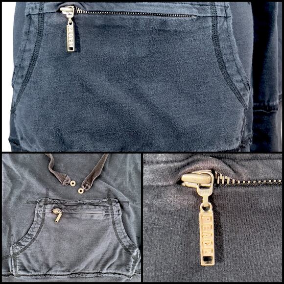 Mossimo Supply Co. (Target) Distressed Pullover Hoodie Small Black 100% Cotton - Picture 7 of 14